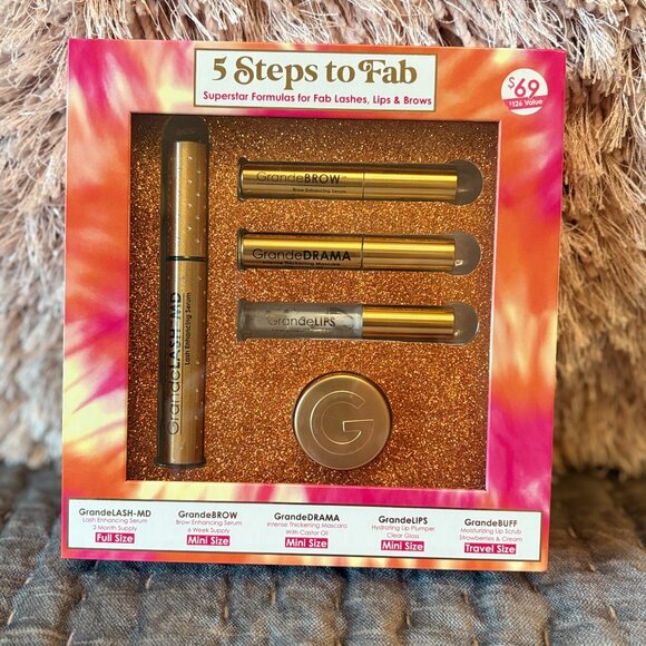Grande Cosmetics 5 Steps to Fab Set New | Lash Brow Lip Kit - Picture 5 of 5